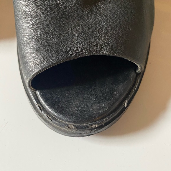 Ankle booties open toe leather - Picture 3 of 4